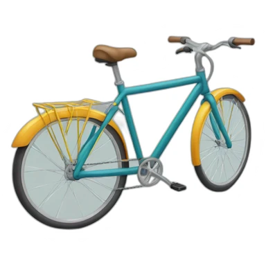 Bicicleta tàndem cuatro personas colores sticker