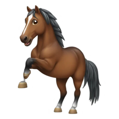 a spitting horse sticker