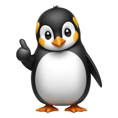 penguin giving thumbs down sticker