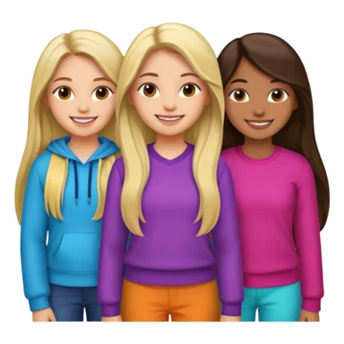 Trio girls sticker