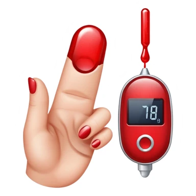 diabetes meter test finger blood sticker