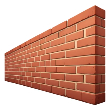 brick wall viewed from the side, perspective view sticker