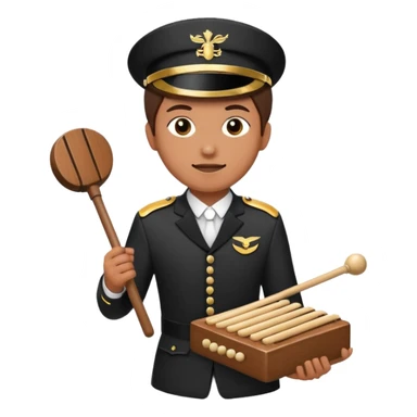 Marching band marimba player sticker