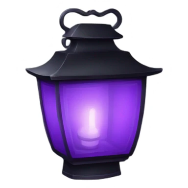 Purple and black creepy lantern sticker