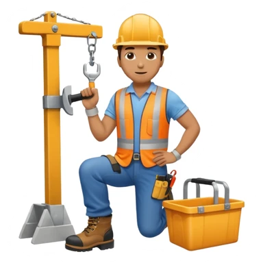 man working in construction full body sticker