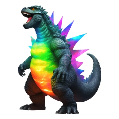 Godzilla shooting lazers from butt sticker