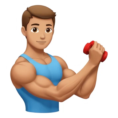 bodybuilder forearm exercise sticker
