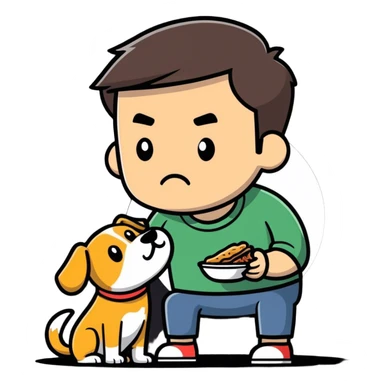 Man eating a dog  sticker