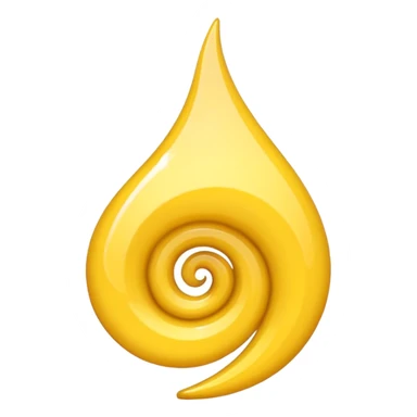 Thin Yellow swirl with 3 points sticker