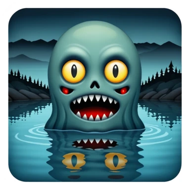 horror lake png sticker