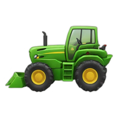 Tortue sur tracteur sticker
