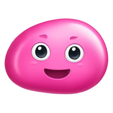A cute pink jellybean sticker