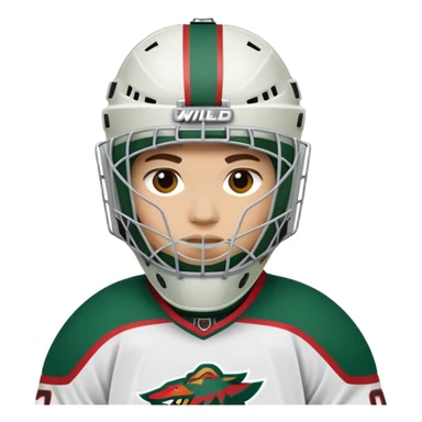 Minnesota wild hockey goalie, full gear  sticker