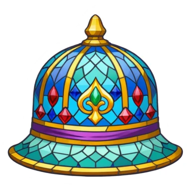 Stained glass hat sticker