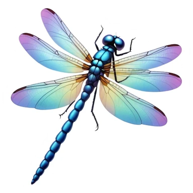 Peaceful Dragonfly change color  keep  black background  sticker