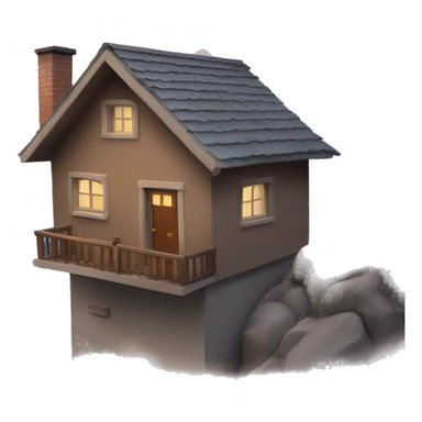 Gay person on a house in the mountains sticker