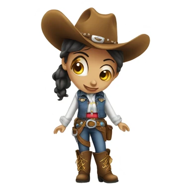 Gênio mulher com chapeu de cowboy sticker