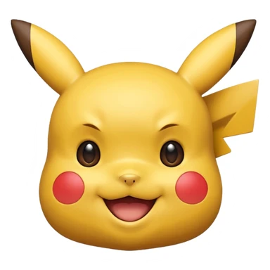 Pikachu version ios avec que la tête  sticker