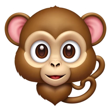 Monkey with heartshapped eyes emoji sticker