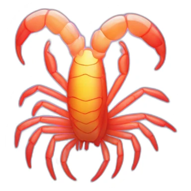 Glowing shrimp sticker