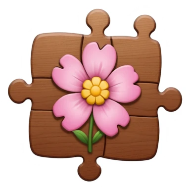 One piece of the puzzle + flower sticker