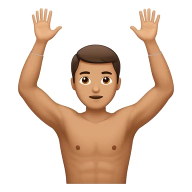 man backing down from argument with arms up sticker