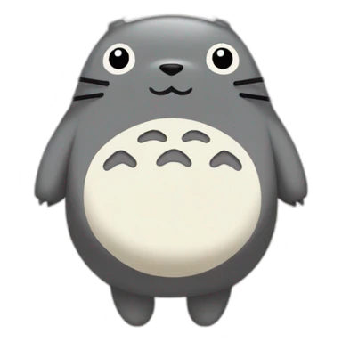 Totoro in love with hearts around his head sticker