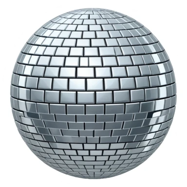 silver disco ball sticker