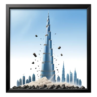 Burj Khalifa derrumbandose sticker