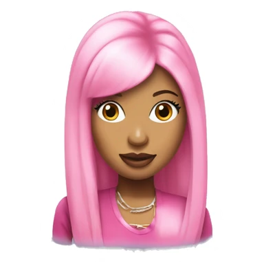 Nicki Minaj with pink hair sticker