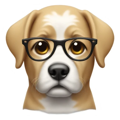 A cool dog with glasses sticker