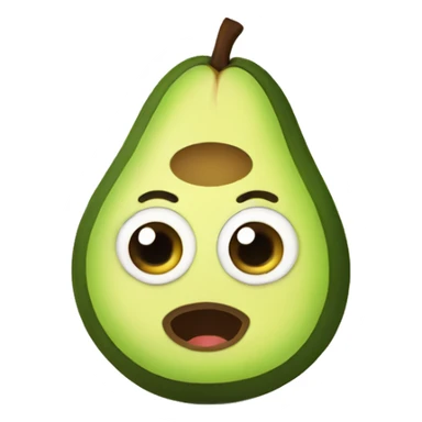 Potaxie avocado with cute eyes sticker