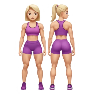 girl working out glutes sticker