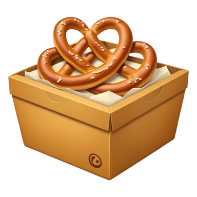 Pretzel on food paper box sticker