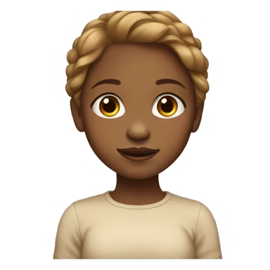 fair skin, short light brown hair little girl  sticker