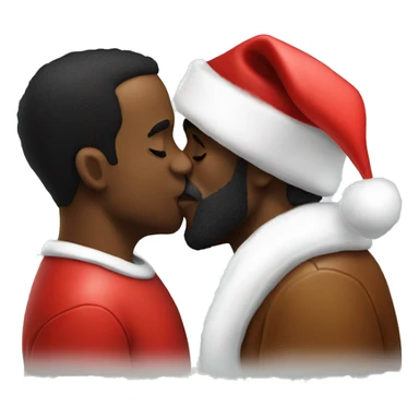 P diddy kissing Santa  sticker