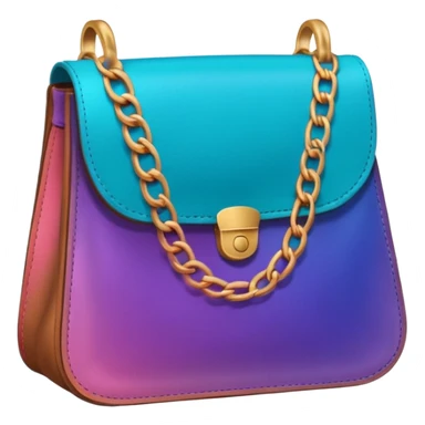 Coins inside brown leather bag, make bag always brown  color

Change coins color in in gradient of turquoise, blue, pink, purple, and coral sticker