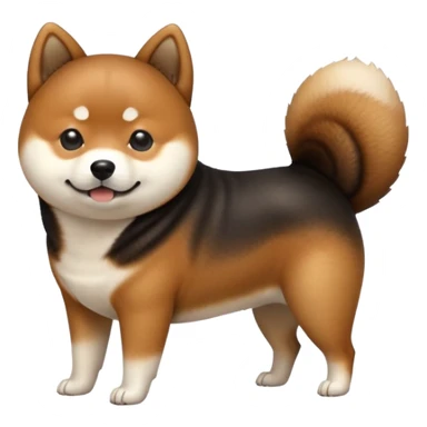 black Shiba Inu dog pooping sticker