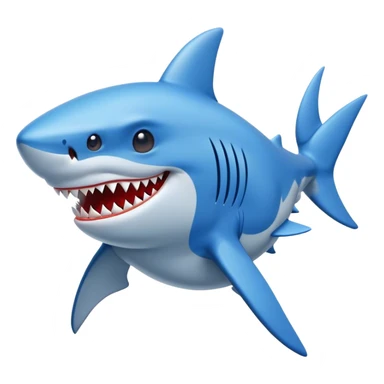 Create a superhero shark sticker