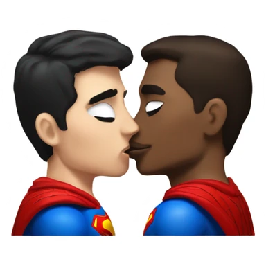Superman Kiss Spiderman sticker