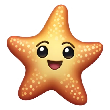 Kawaii Brassy rainbow starfish   sticker