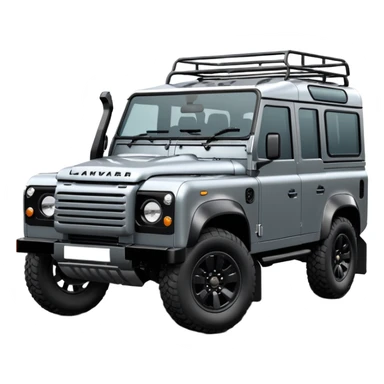 New Landrover Defender 110 in Carpathian Grey with gloss black accents sticker