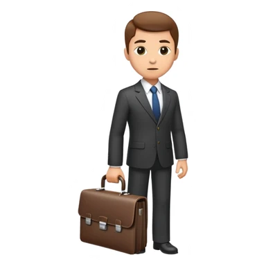 business person in suit with briefcase sticker