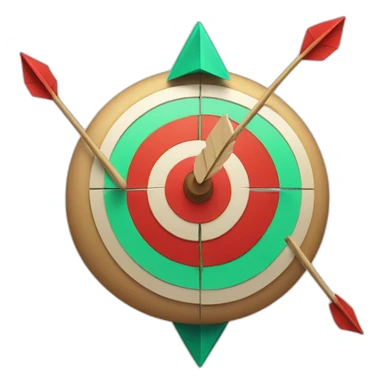 target with arrow in center sticker