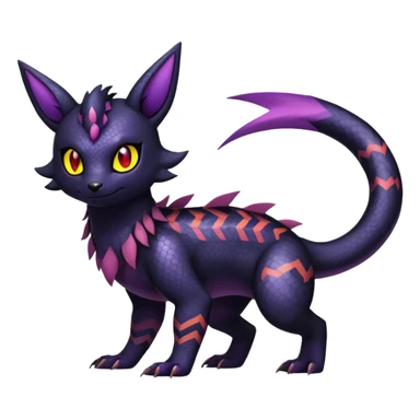 Salandit-Noibat-Umbreon-Litten-Hybrid (Full body) sticker