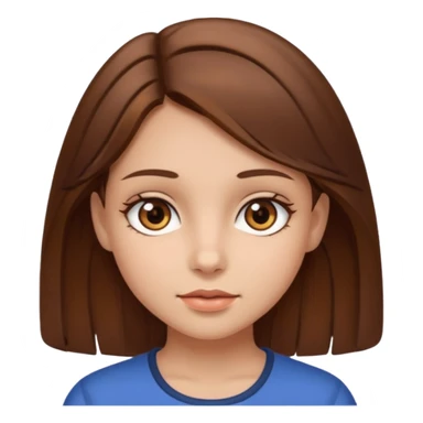Dievča - hnedé vlasy hnedé oči sticker
