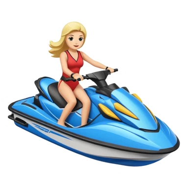 Jet ski with families and friends a lot sticker