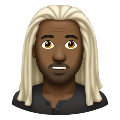 kanye west with long luscious locs like george washington sticker