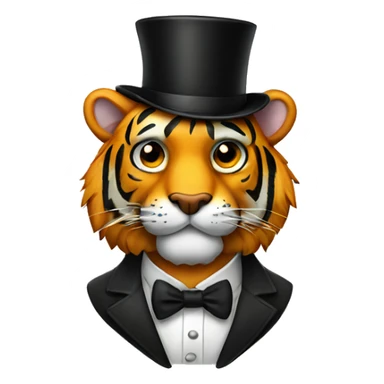 tiger with a tophat sticker