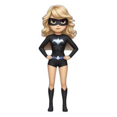 taylor swift wearing a superhero outfit full body sticker